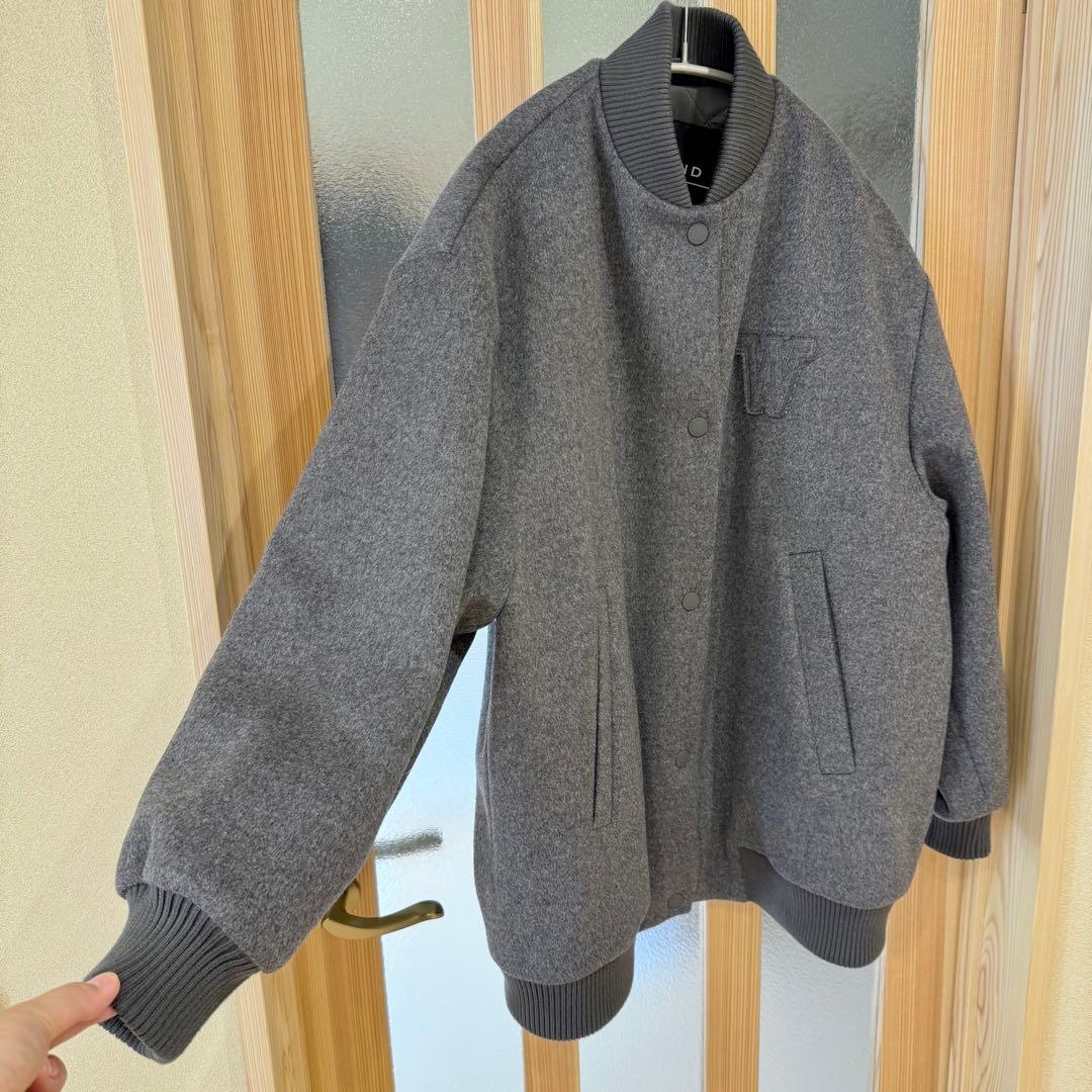 新品♡ウィークエンドマックスマーラ　グレー スタジャン ボンバー　コート　ウール