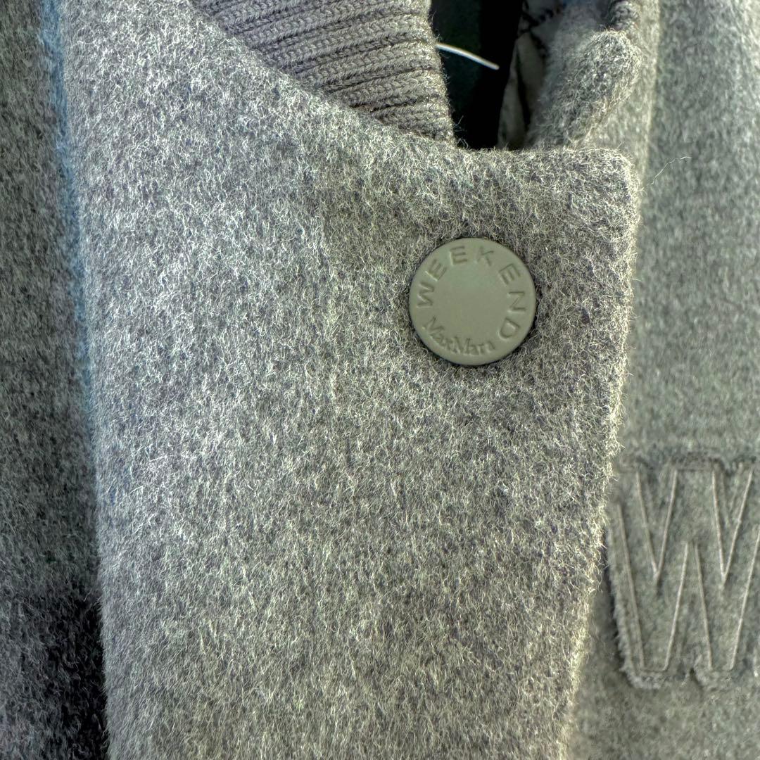 新品♡ウィークエンドマックスマーラ　グレー スタジャン ボンバー　コート　ウール