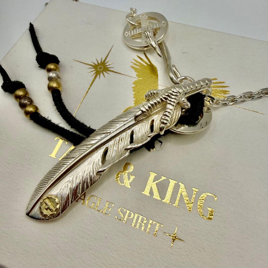 美品　タディ&キング　銀爪フェザーLLGP ネックレスセット