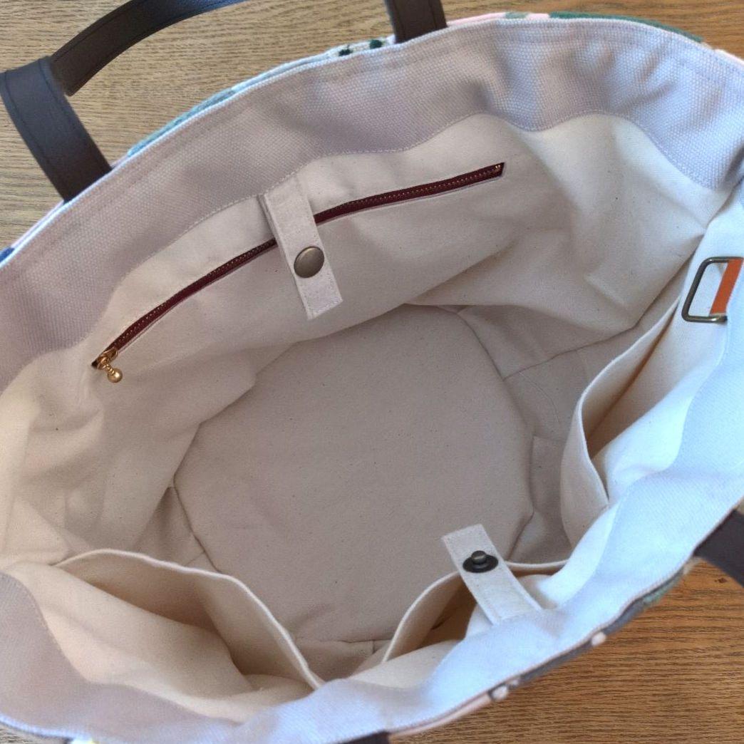 モザイクパッチの大きなバケツバッグ＊ミナペルホネン