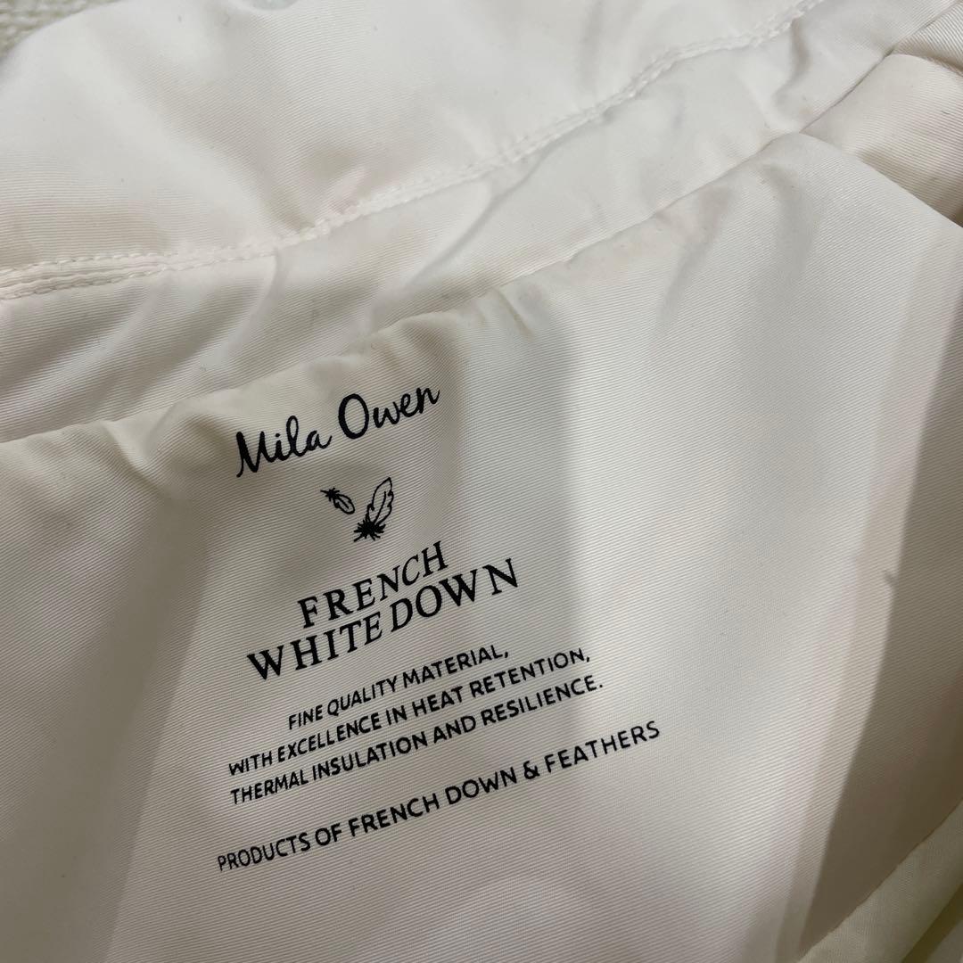 ミラオーウェン　ステンカラーテントシルエットダウンジャケット　ダウン