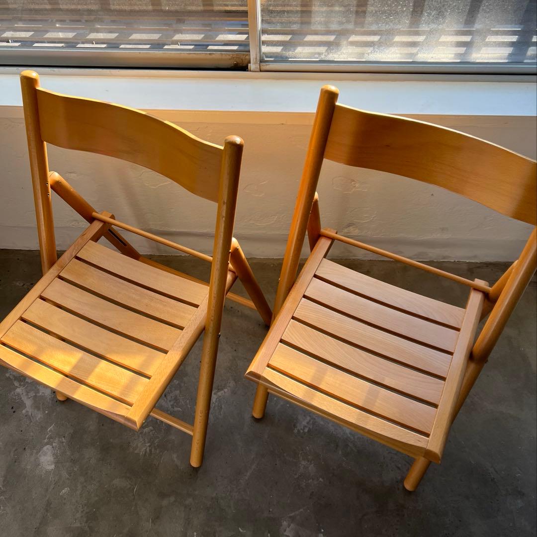 無印良品 折りたたみ椅子 ブナ材 2脚