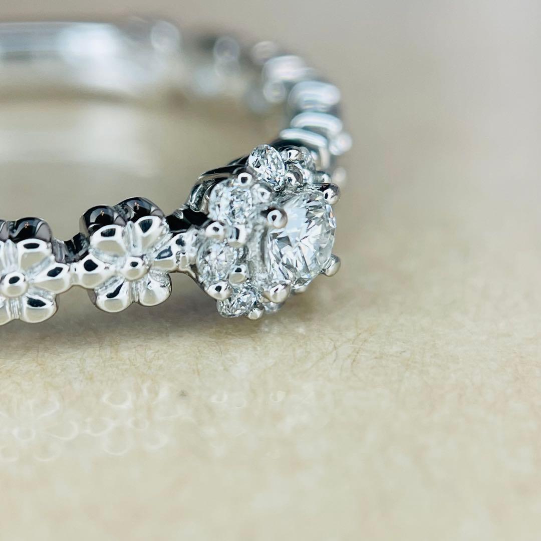 【GSTV】天然ダイヤモンド リング pt999 新品仕上げ