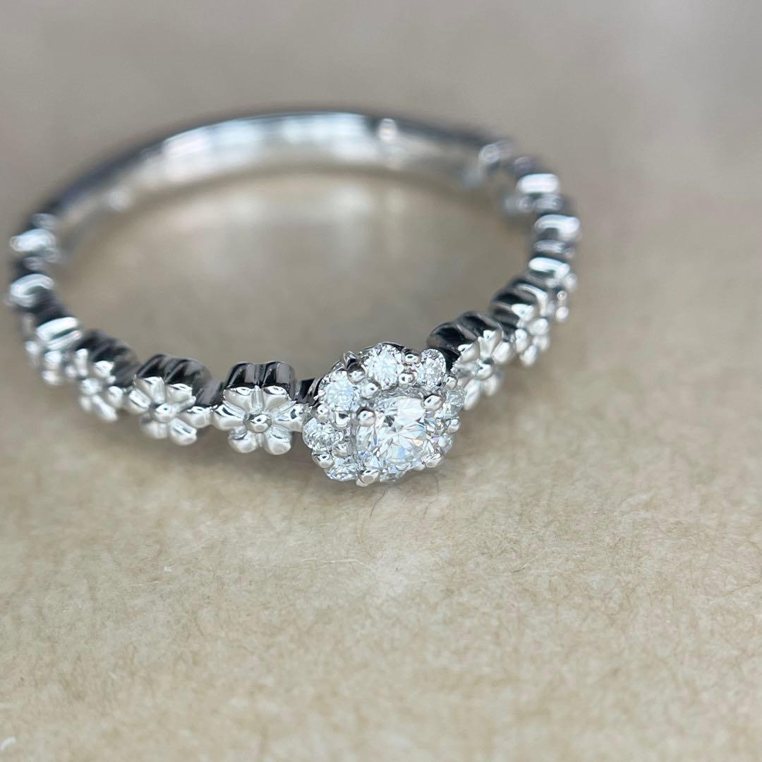 【GSTV】天然ダイヤモンド リング pt999 新品仕上げ