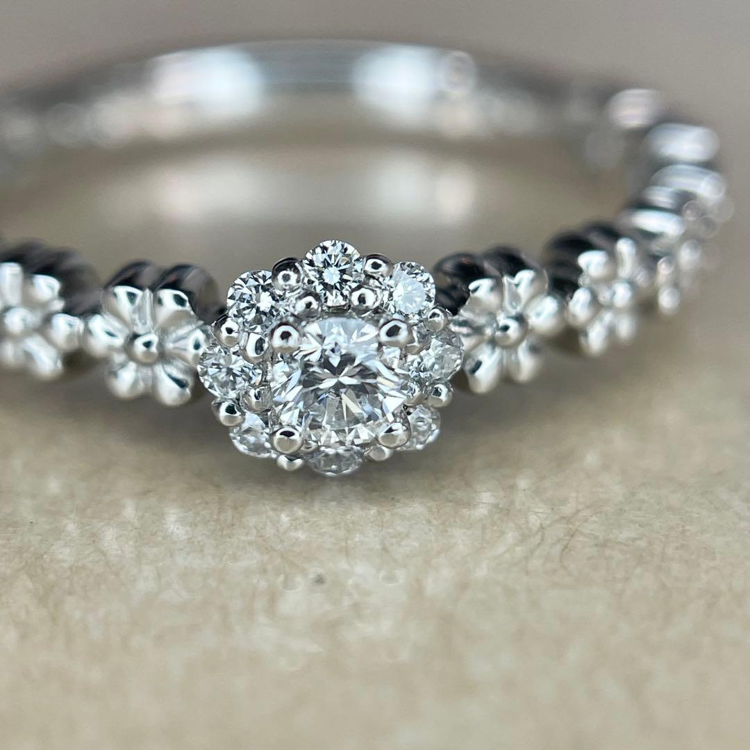 【GSTV】天然ダイヤモンド リング pt999 新品仕上げ