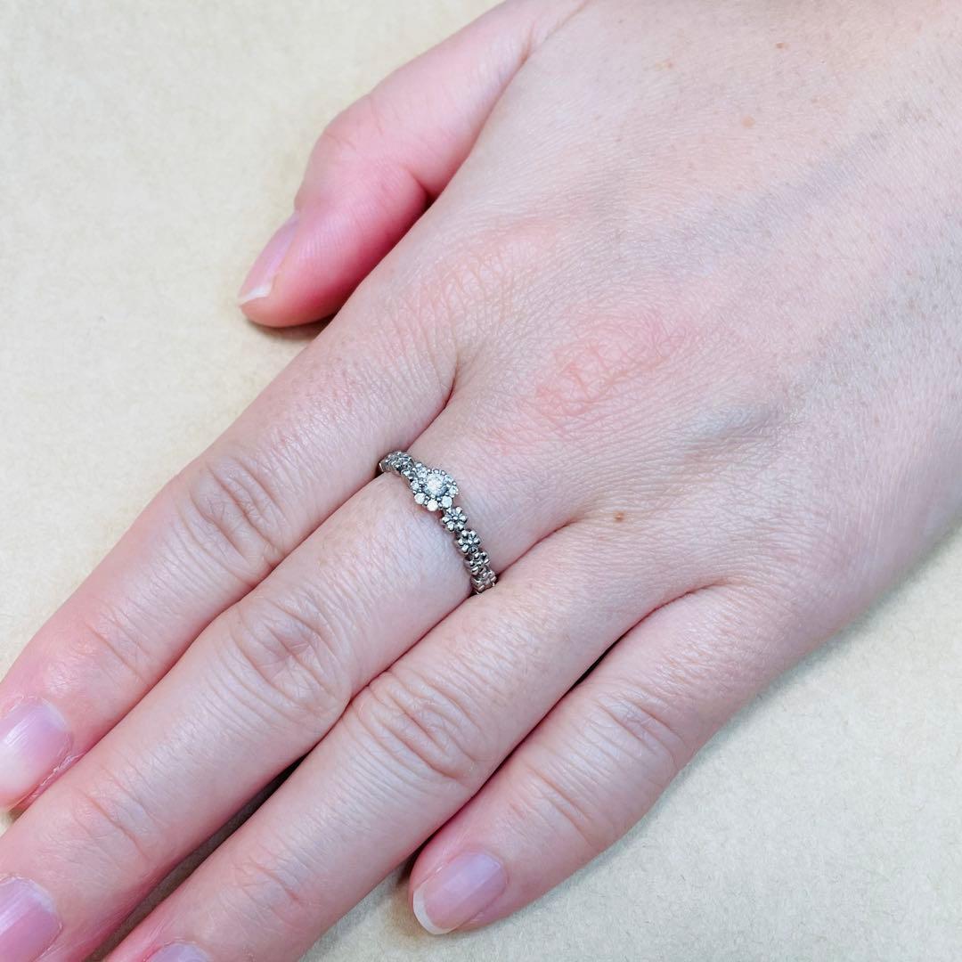 【GSTV】天然ダイヤモンド リング pt999 新品仕上げ