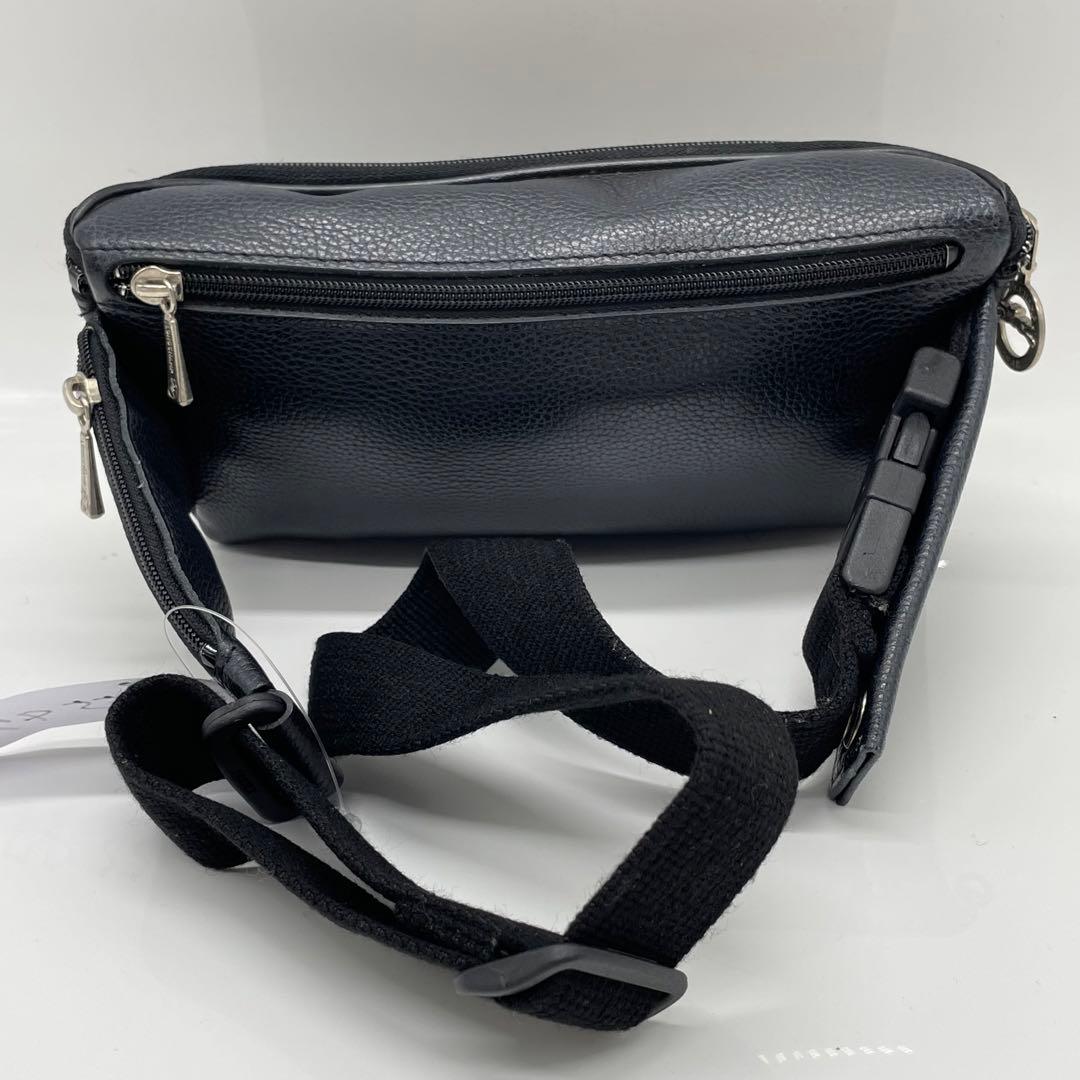 BN5547●LONGCHAMP ロンシャンレザー ボディーバッグウエストポーチ