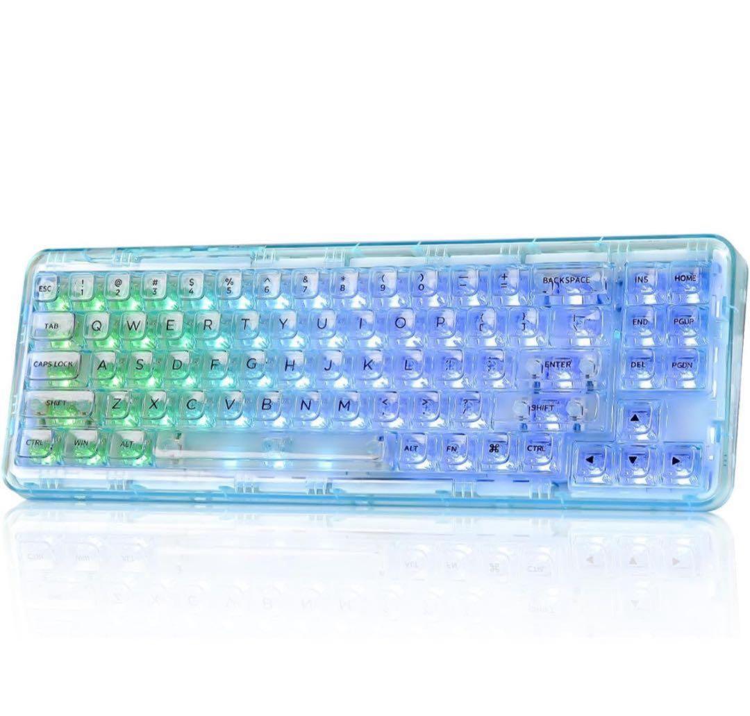 YUNZII X71 メカニカルゲーミングキーボード ライトブルー