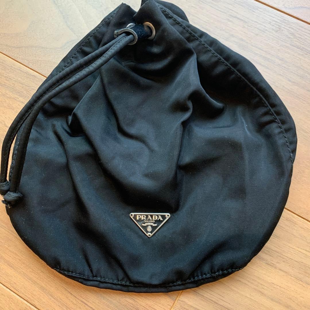 PRADA 巾着ポーチ三角ロゴ ヴィンテージ ナイロン