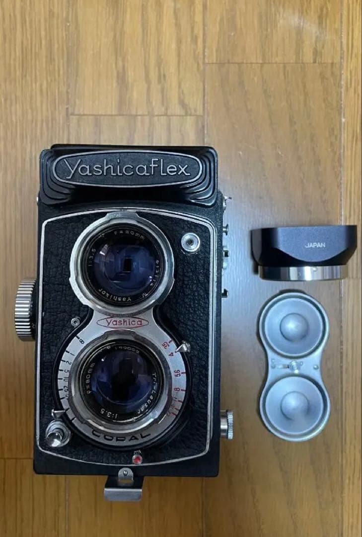完動美品・Yshicaflex 80mm f3.5・純正フード・作例有
