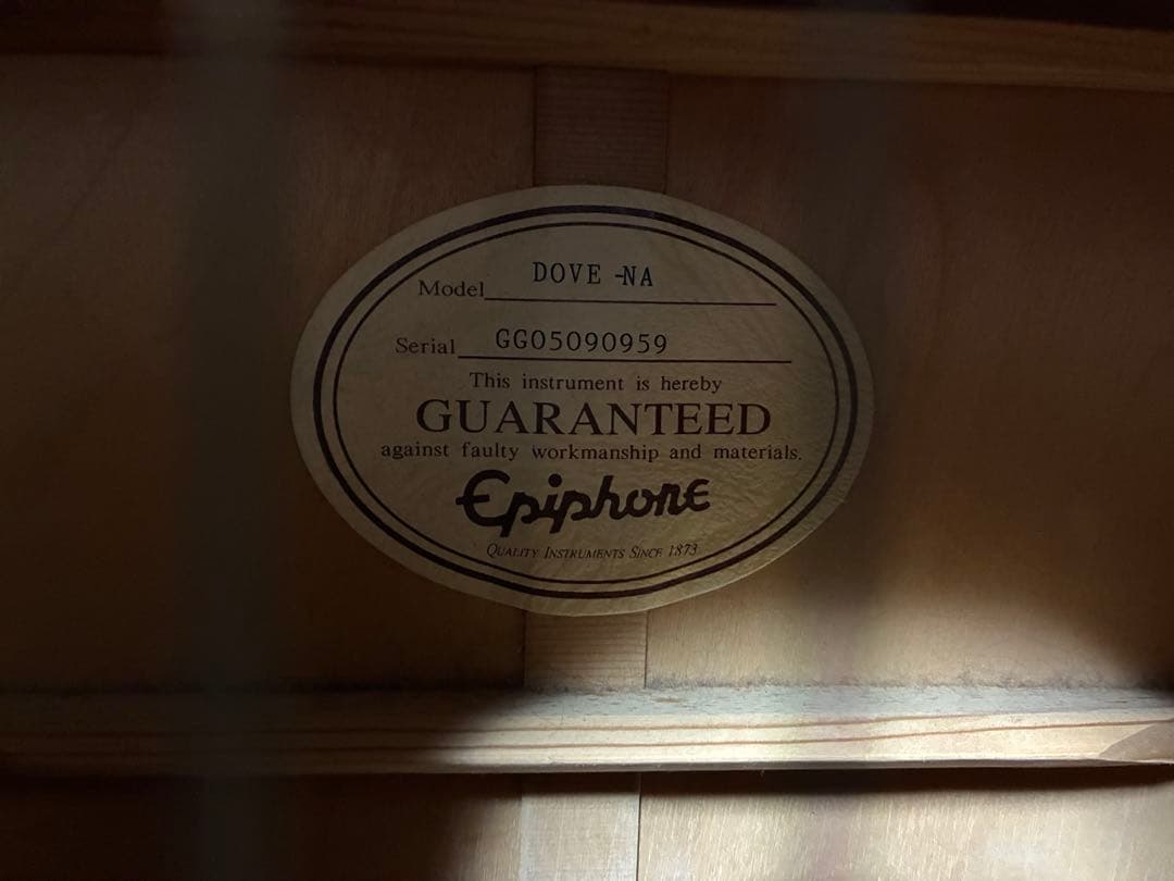 【プレゼント当選品】Epiphone DOVE NAアコースティックギター