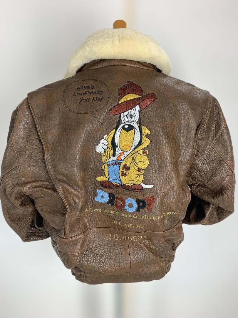 DROOPYレザージャケット　未使用品　フライトジャケット　シリアルNO付き　L