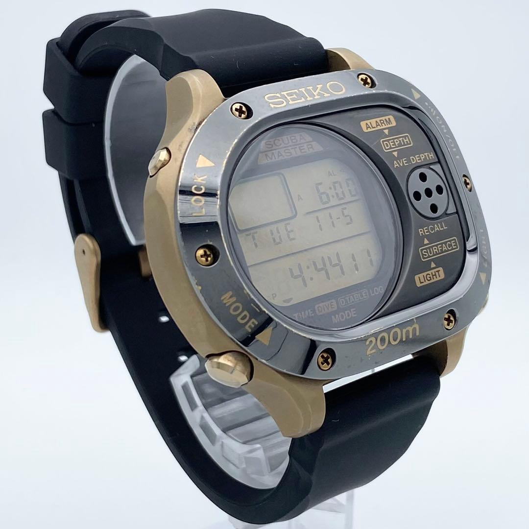 【稼働品】SEIKO スキューバマスター 200m デジタル 腕時計 メンズ