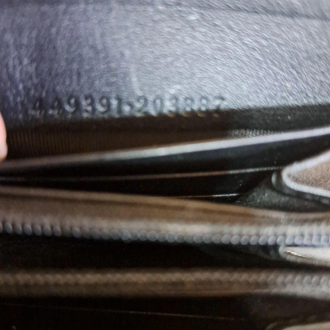 GUCCI GGパターン ブラックレザー長財布　最終値下げ