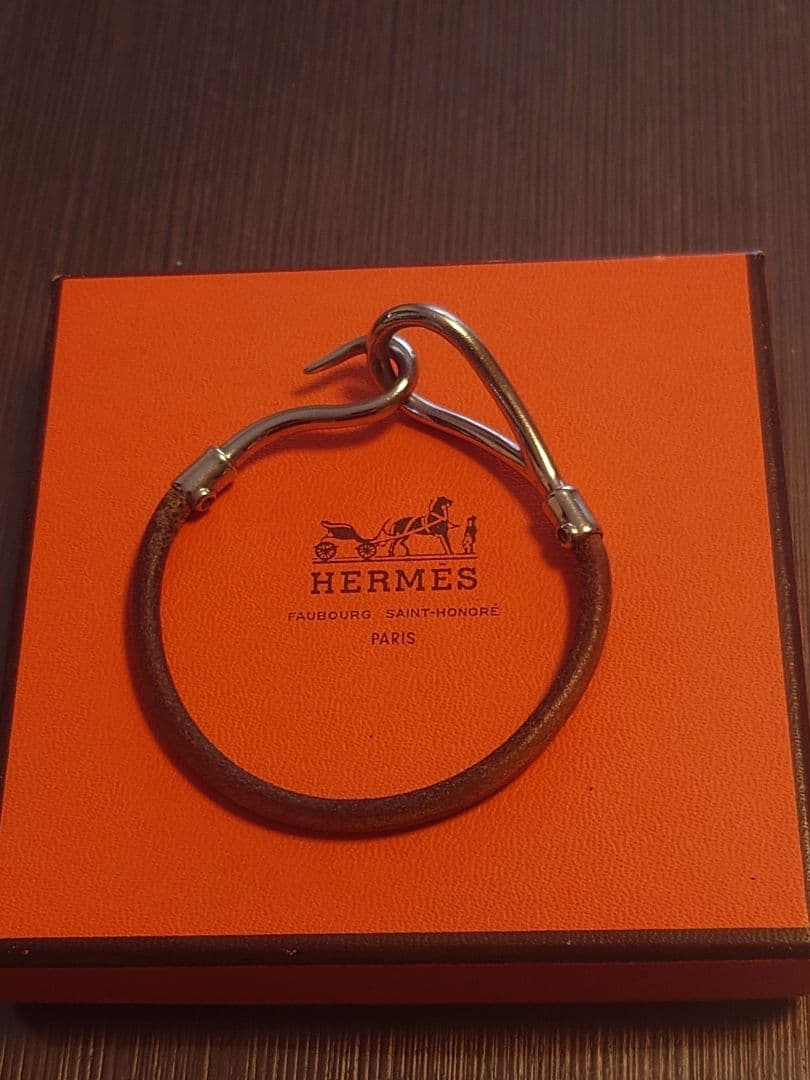 【美品】HERMES エルメス ジャンボブレスレット レザー