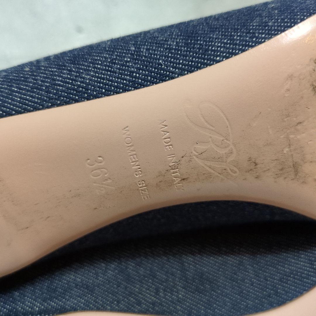 Roger Vivier ロジェヴィヴィエ ゴールド四角バックルパンプス23.5