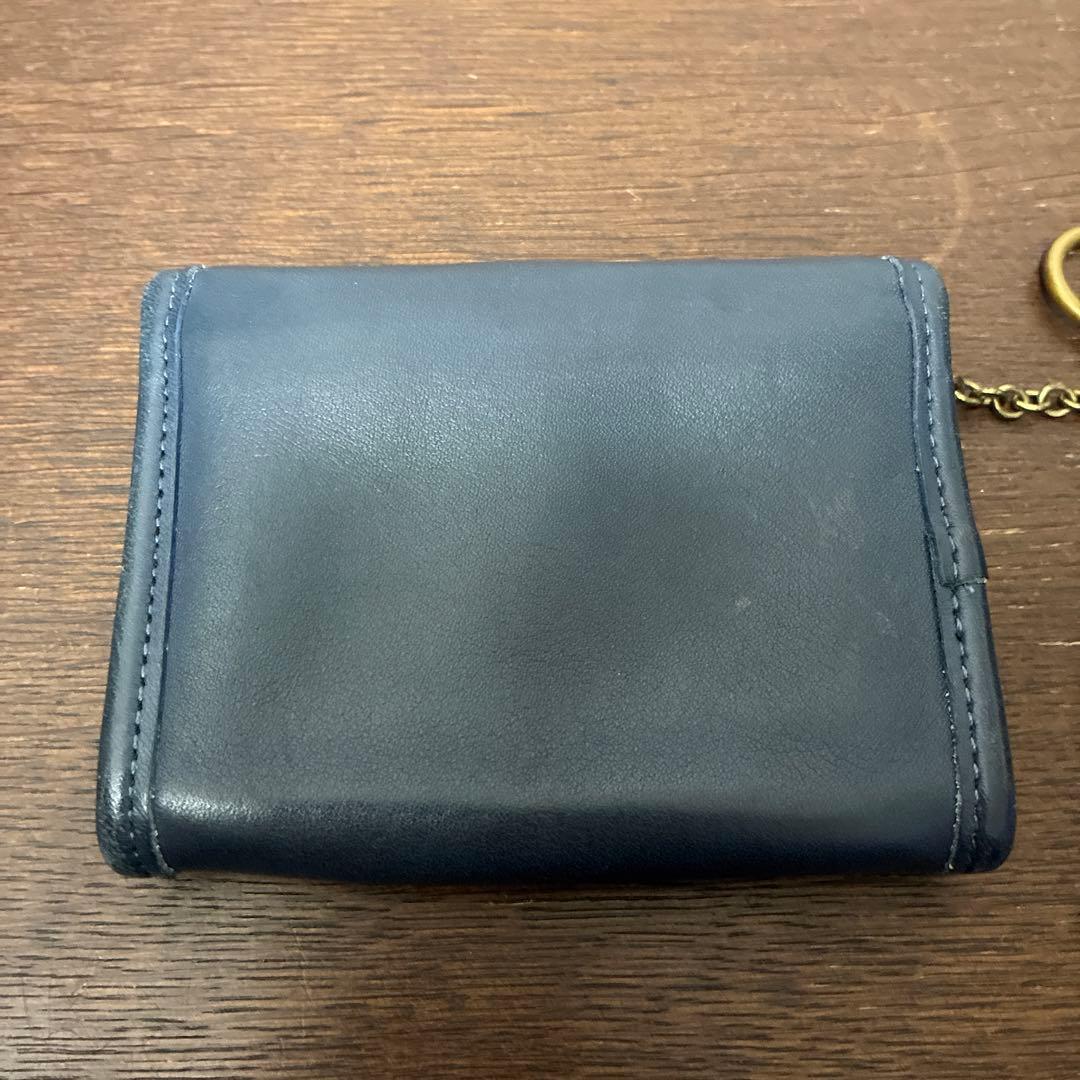 OLD COACH オールドコーチ　ブルーレザー　ケース　キーケース