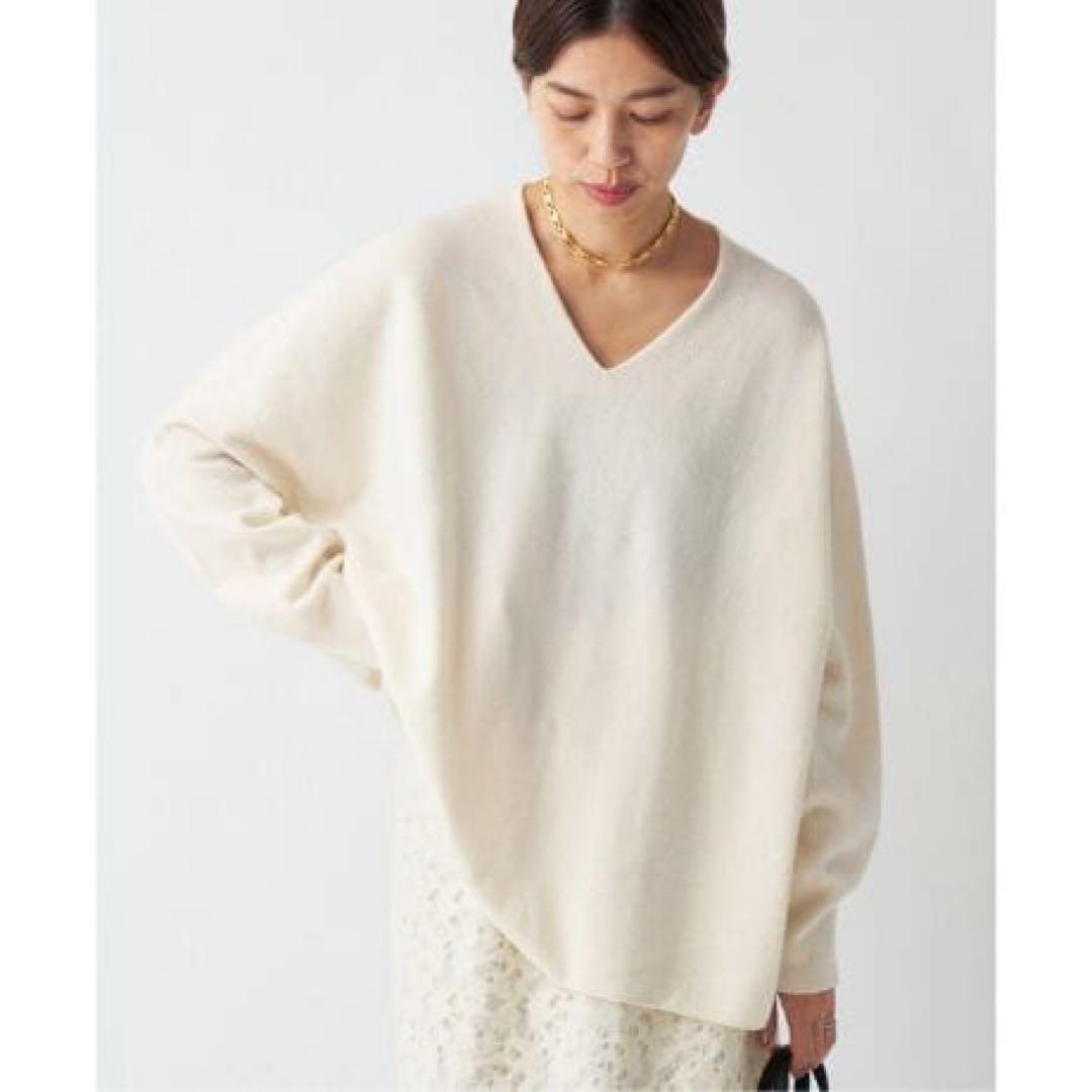 美品✨IENA 24AW Fine ニュージーウール ニュアンスVプルオーバー
