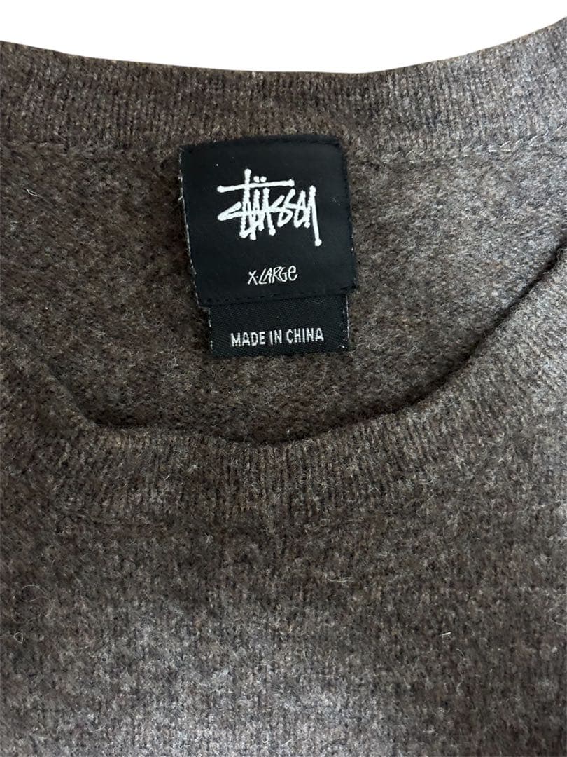 old Stussy 金タグ 90s ラムウール100% ニットセーター