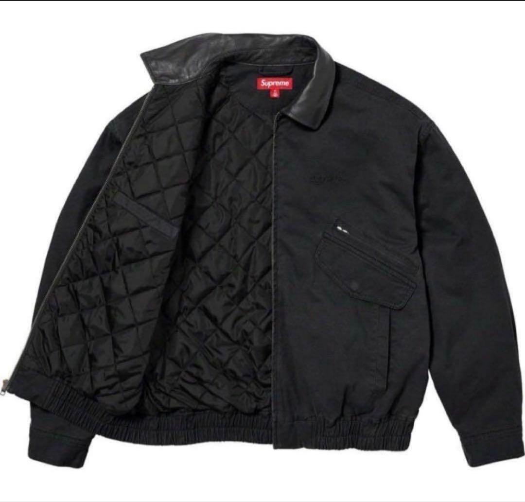 ジャケット・アウター supreme leather collar utility jacket S