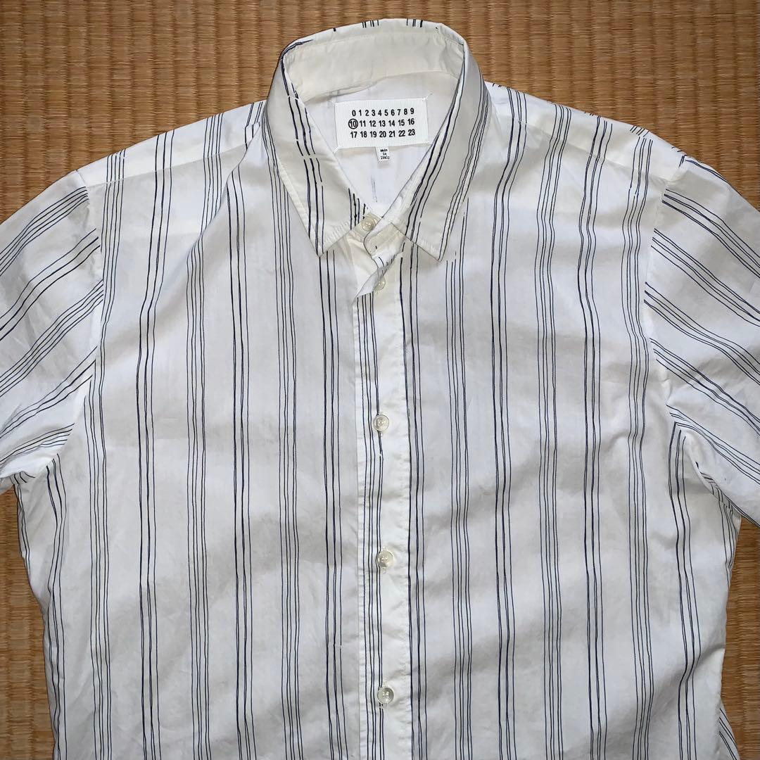 メゾン・マルタン・マルジェラ⑩転写プリント ストライプシャツ/44/アーカイブ