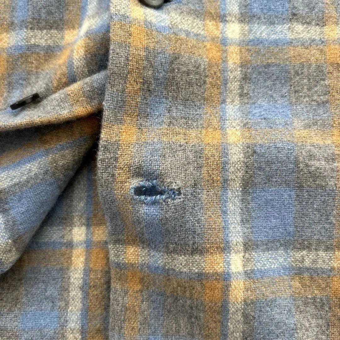 ニ*ク様 ペンドルトン　70s ブルー　グレー　オレンジ　ホワイト　ボードシャツ