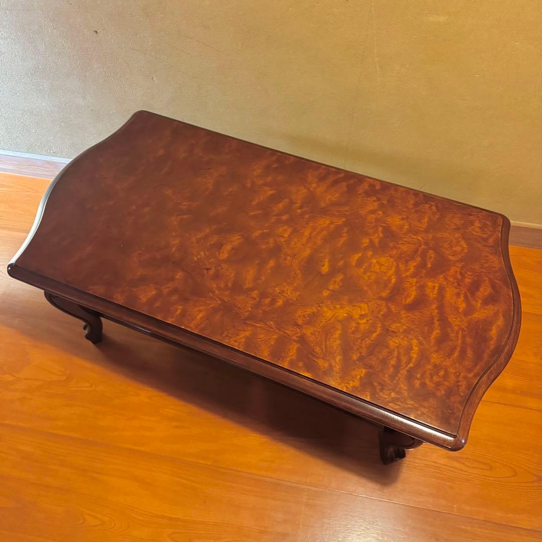 【美品】karimoku カリモク コロニアル ラタン 猫脚 センターテーブル