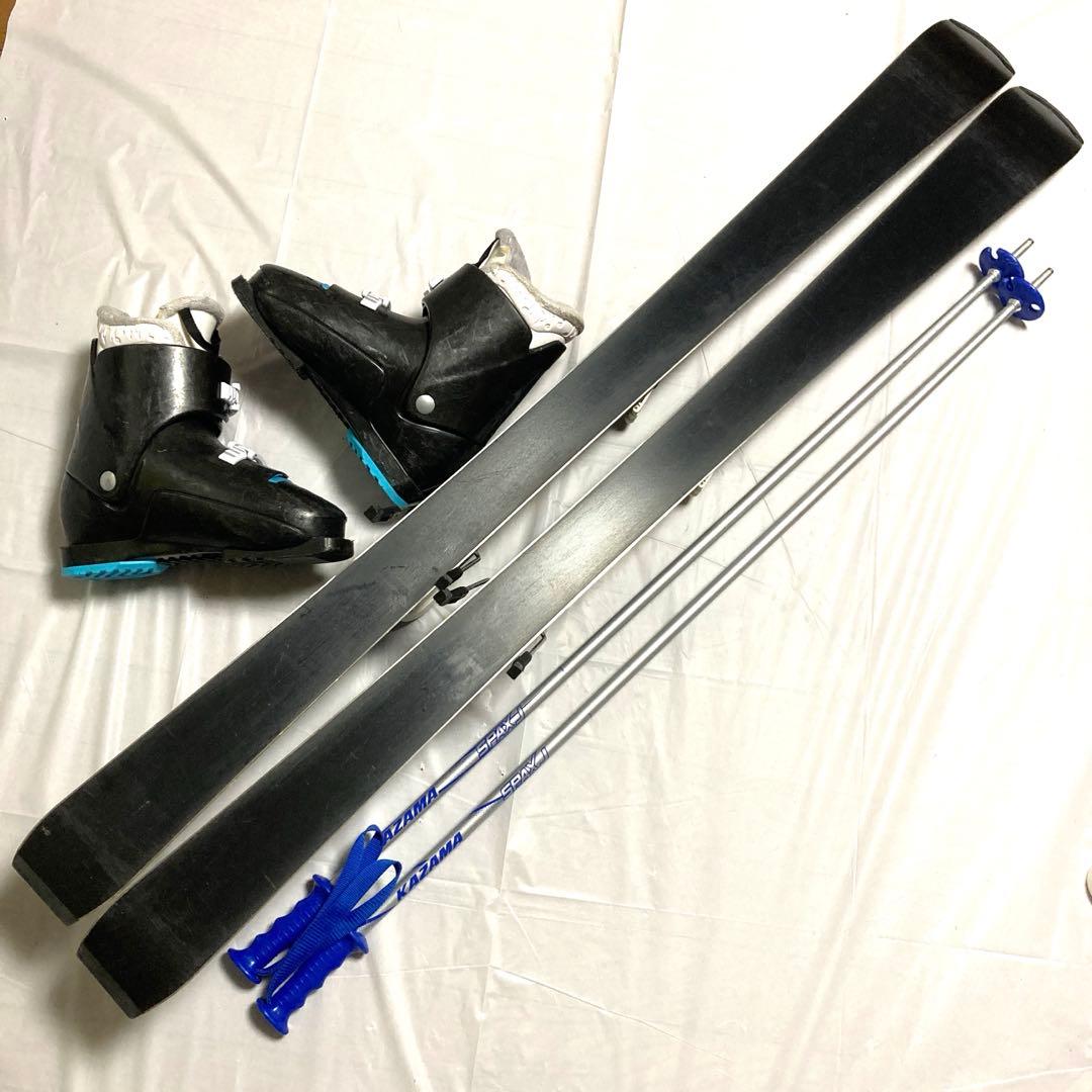 スキー3点セットスキーセットスキー板130cmスキー靴24.5cm男女ジュニア