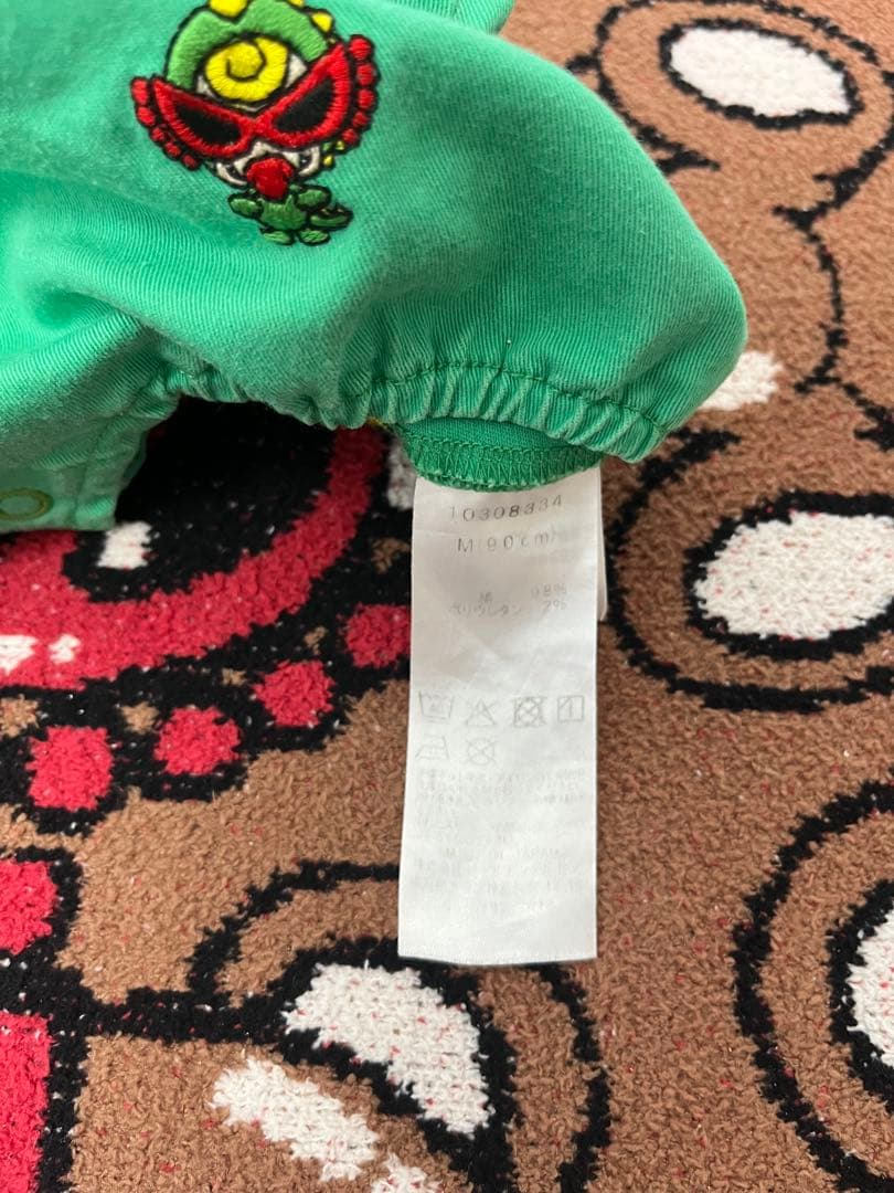 ヒステリックミニ　ミニラしっぽ付き刺繍オーバーオール　サロペット