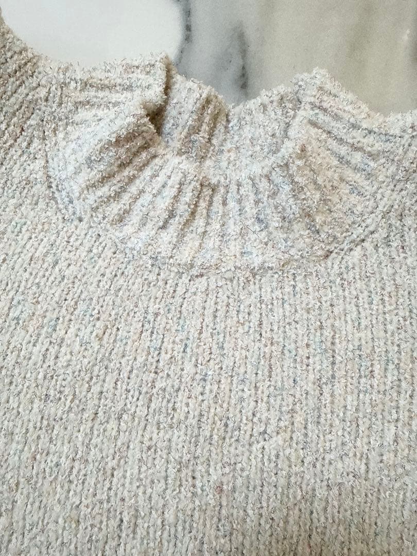 【美品】シーニュボリュームスリーブニットファンシー