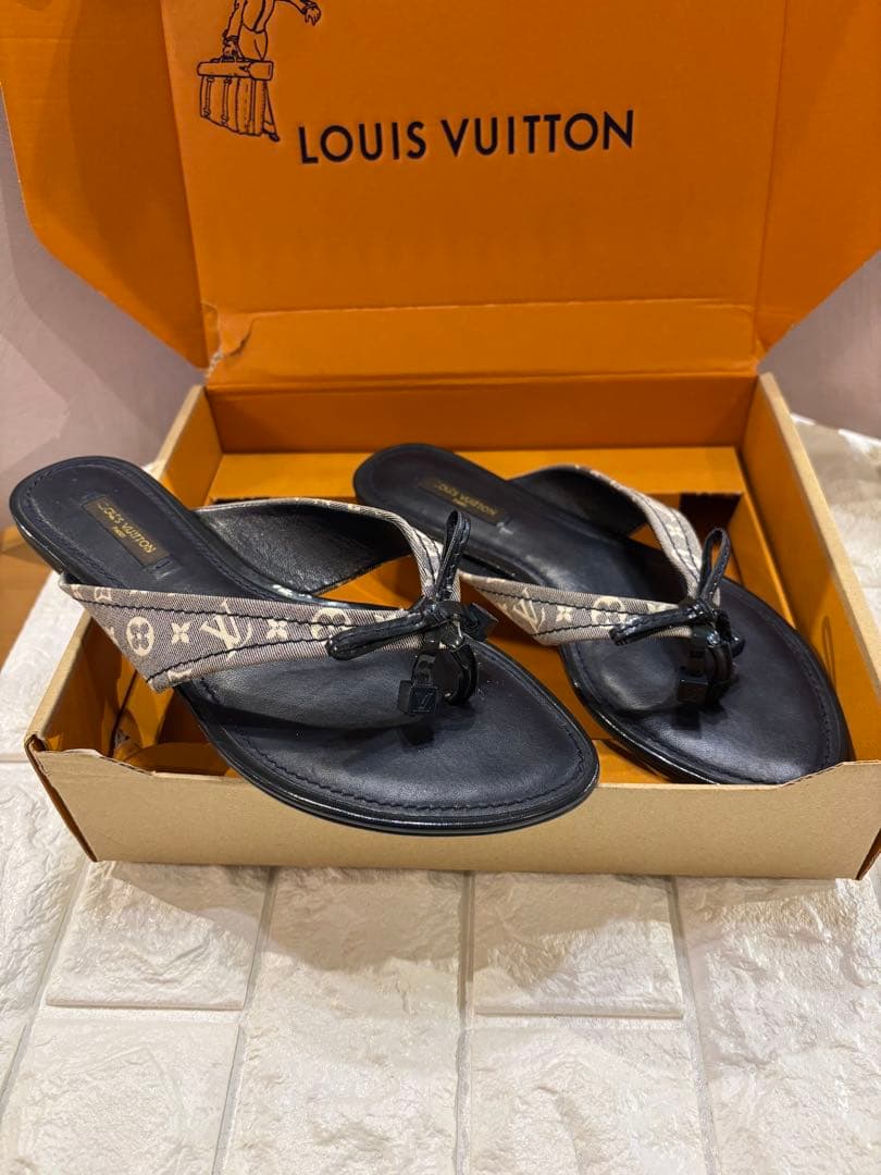 #Louis Vuitton レディースレザー#トングサンダル モノグラム#36