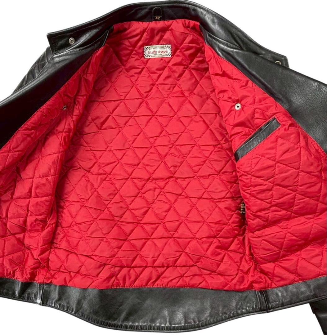 Bull‘s eye ブルズアイ パテッド ライダースジャケット ブラック 42