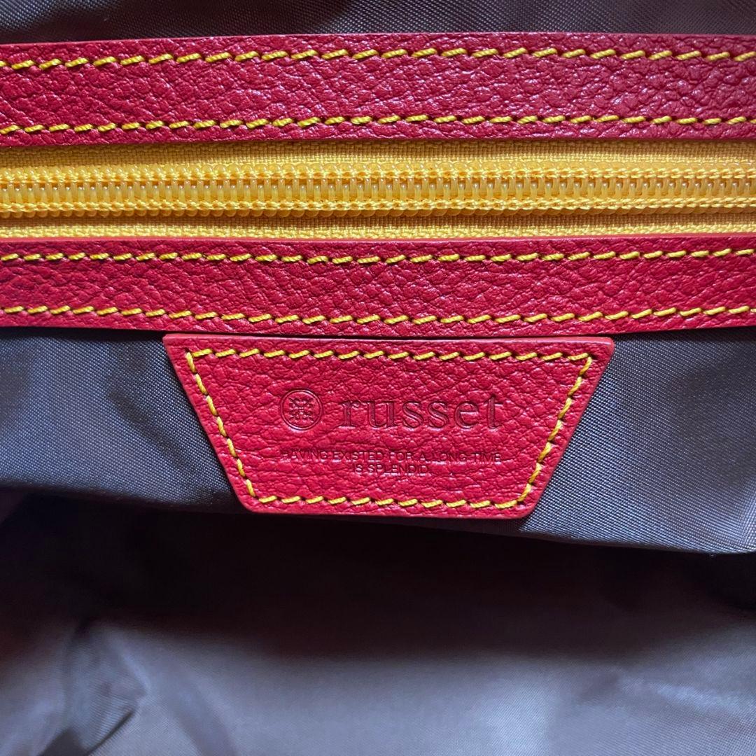 新品未使用　russet リバティ　花柄ミニトートバッグ　チャーム付き