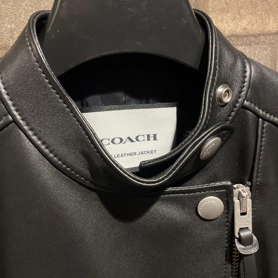新品　未使用品　コーチ　COACH レザー　ライダースジャケット