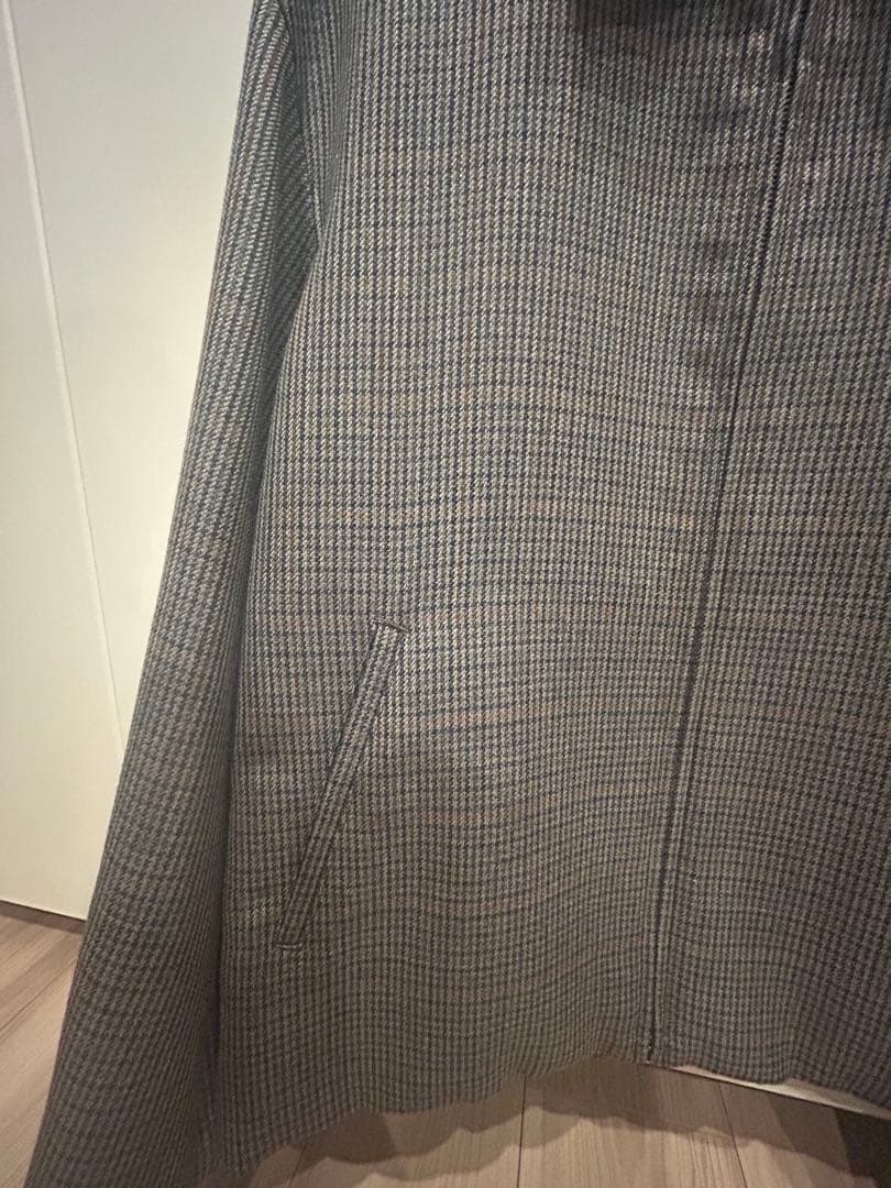 ジャケット・アウター AURALEE DOUBLE FACE CHECK ZIP BLOUSON