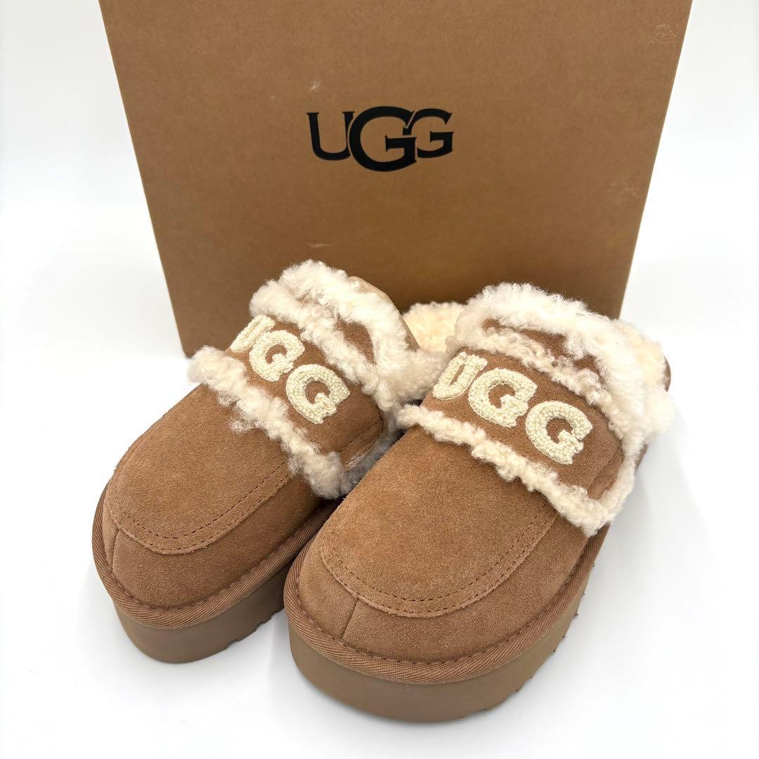 新品未使用✨️UGG アグ 厚底 ファーサンダル もこもこ スリッパ 23cm