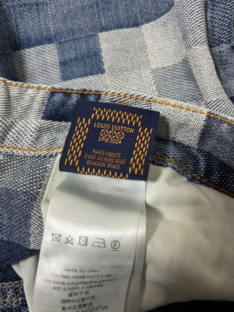 LOUIS VUITTON ダミエデニムスケートパンツ「未使用に近い」