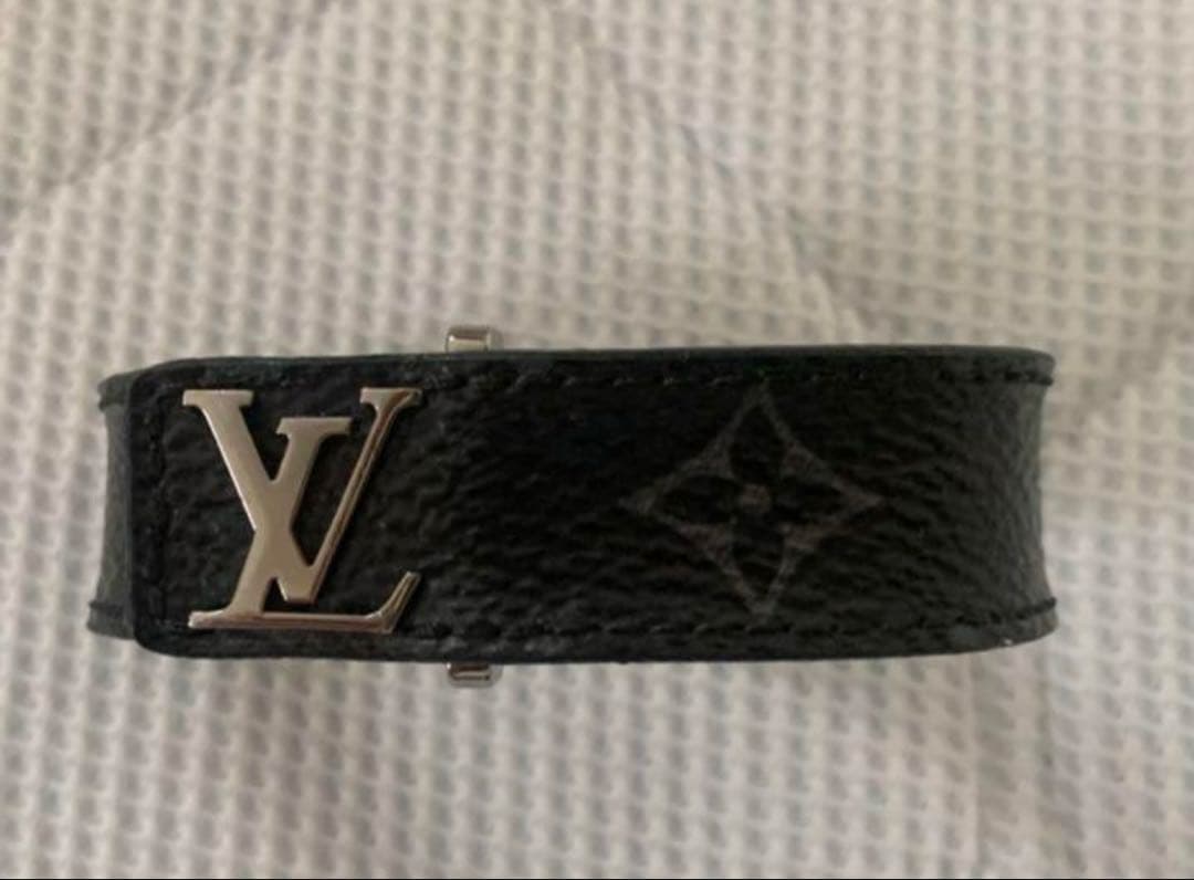 LOUIS VUITTON ブレスレット　ブラック　レザー　美品