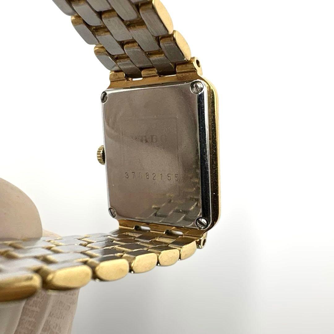 【極美品】ラドー　電池新品　フローレンス　スクエア　4Pダイヤ　稼働中　時計