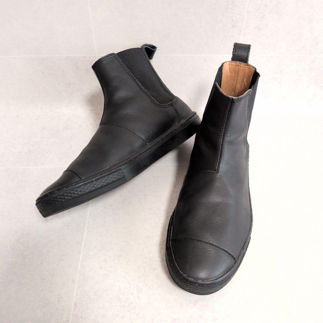 【美品】コンバース　クップ サイドゴアブーツ レザー　黒 24cm