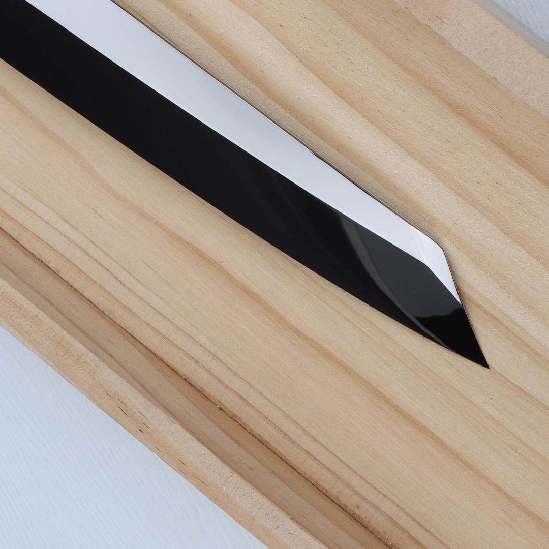 期間限定 7398 切付柳刃包丁 尺 ウルトラ鏡面仕上げ スネークウッド八角柄