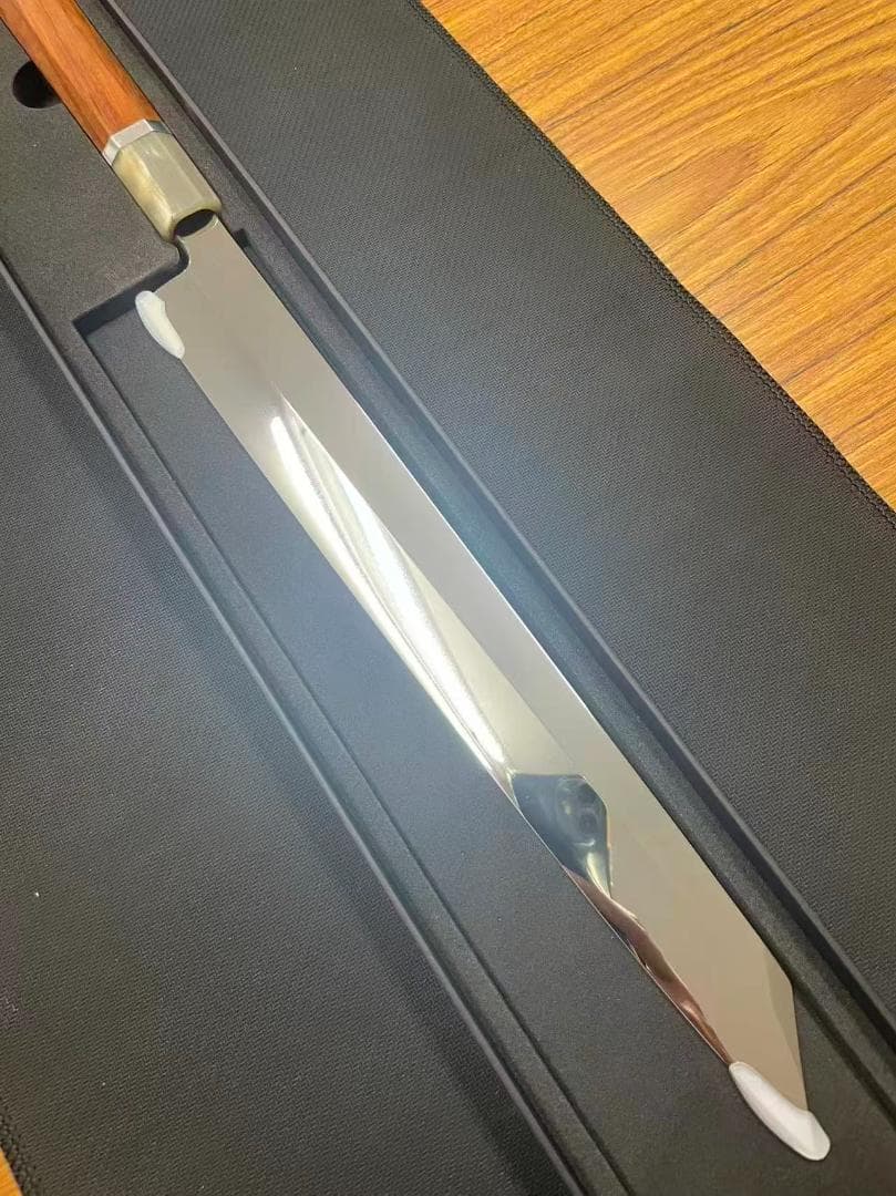 期間限定 7398 切付柳刃包丁 尺 ウルトラ鏡面仕上げ スネークウッド八角柄