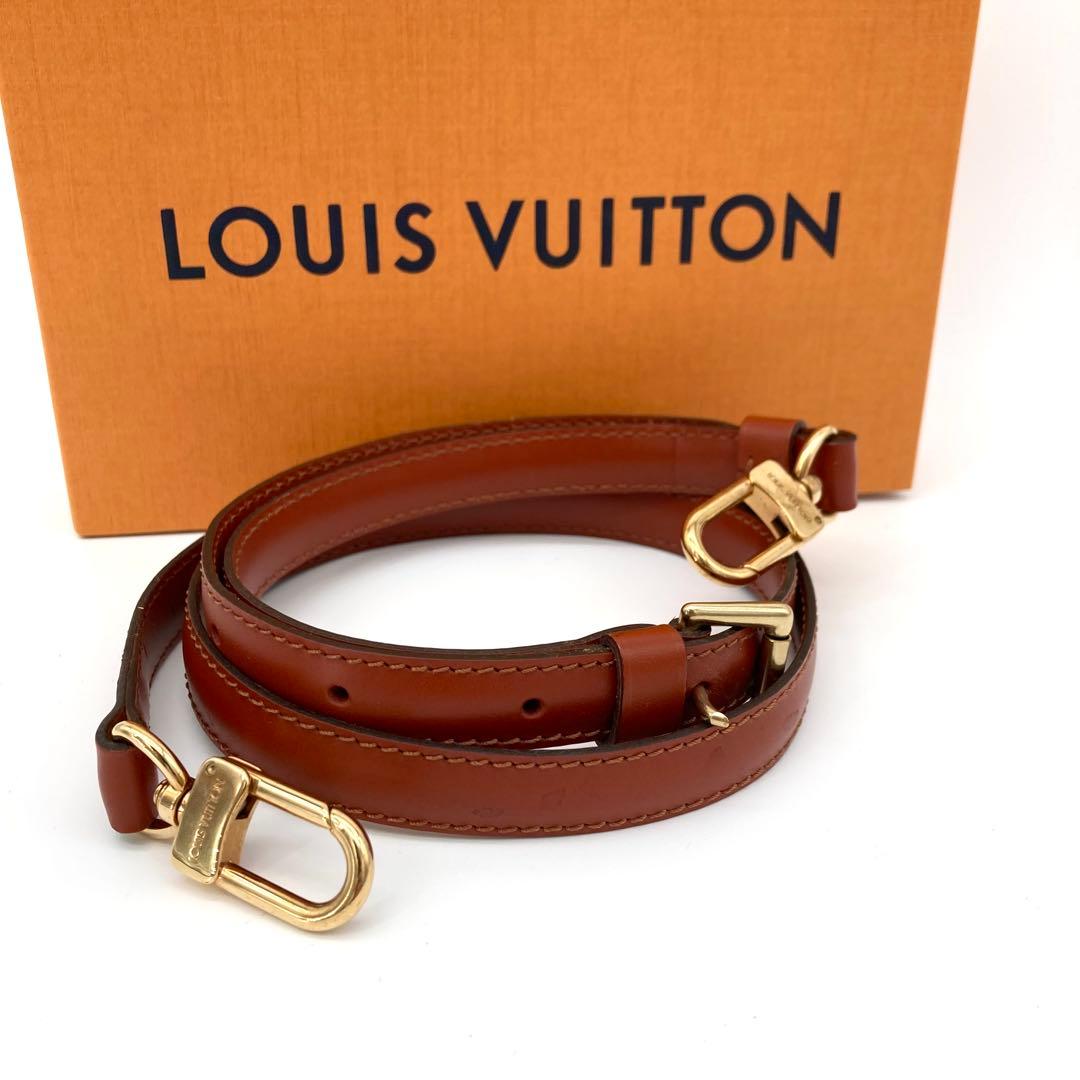 美品 ルイヴィトン ショルダーストラップ ベルト 肩紐 エピ レザー 赤茶 本革