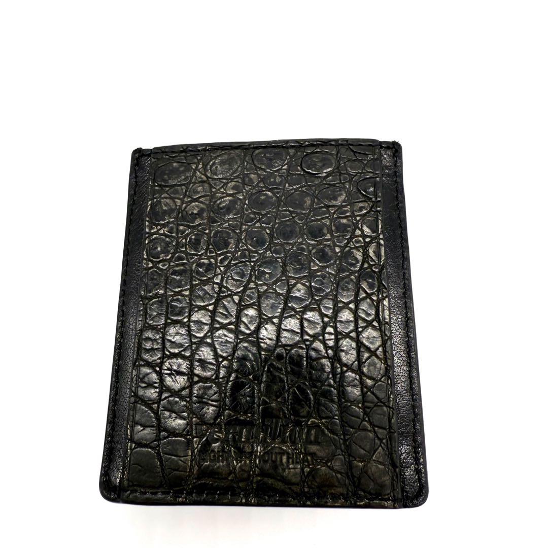 サンザ　vermilion 阿波松煙墨染クロコ S3H マネークリップ