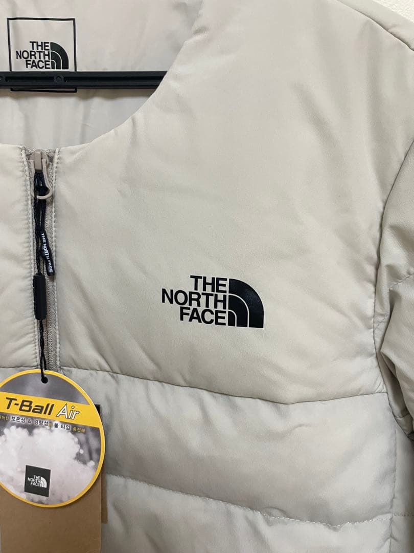 ノースフェイス ラウンドネックダウン T Ballジャケット ICEグレー S