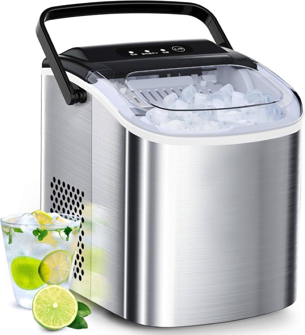 【新品未使用】製氷機 ステンレス鋼仕上げ 透明窓