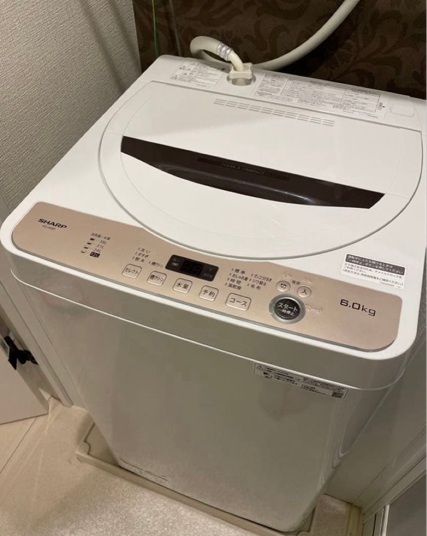 バウアーページです【SHARP】洗濯機 ES-GE6F 2022年製