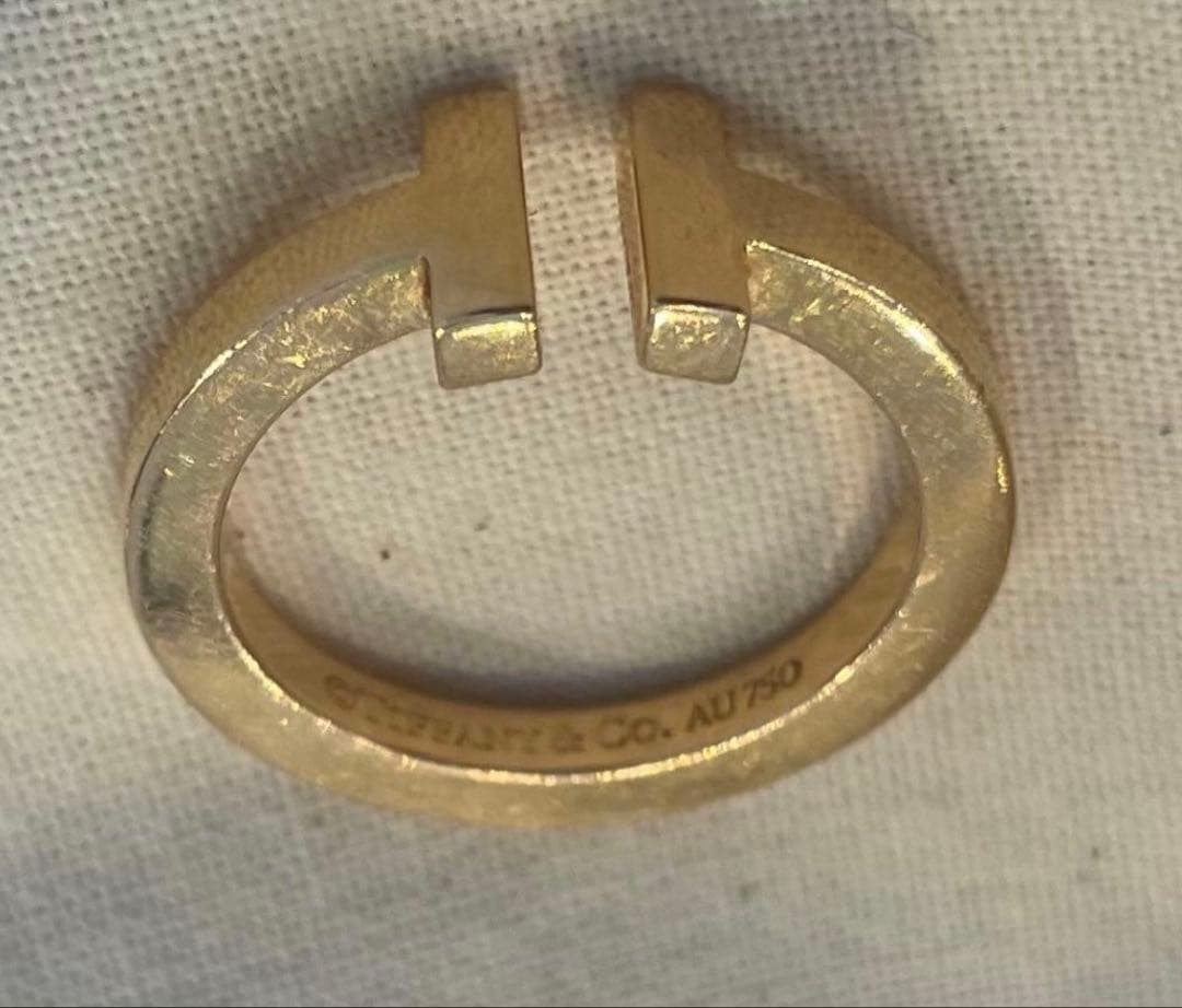 TIFFANY&CoティファニーTスクエア リング PGピンクゴールド 指輪