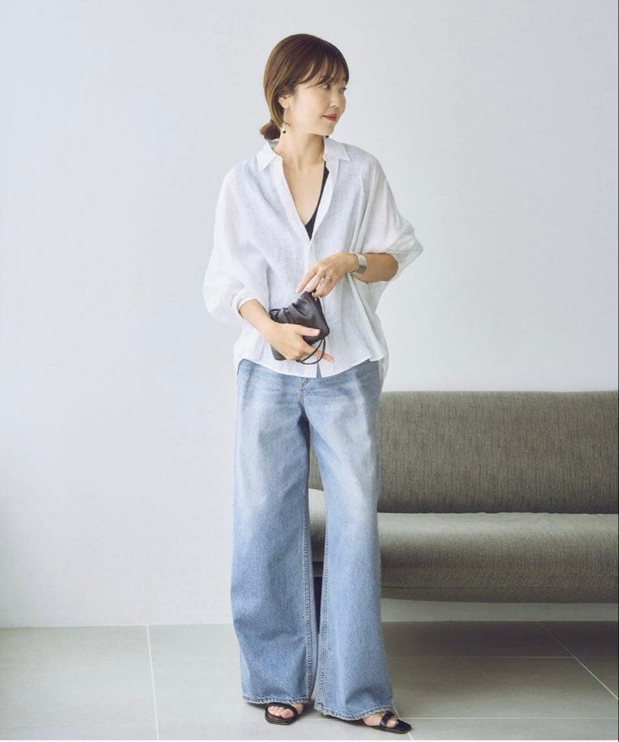 Plage R’IAM WIDE リアムワイドデニム　ブルーA 36