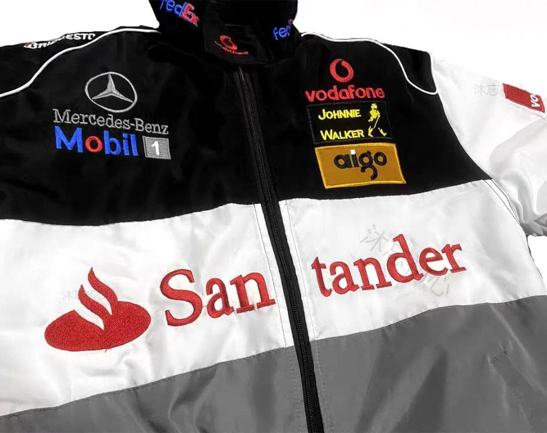 新品メルセデスベンツ F1 レーシングジャケットブルゾン 刺繍　中綿　 男女兼用